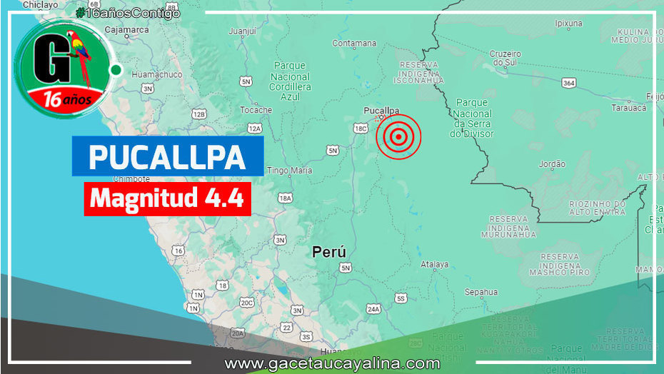 Sismo de magnitud 4.4 estremece Ucayali sin causar daños, pero autoridades instan a la preparación ante eventualidades