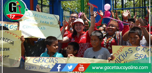 Alcaldesa Janet Castagne inaugura sistema de agua potable en Patria Nueva