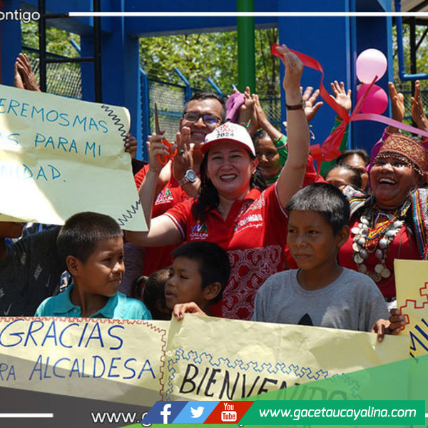 Alcaldesa Janet Castagne inaugura sistema de agua potable en Patria Nueva