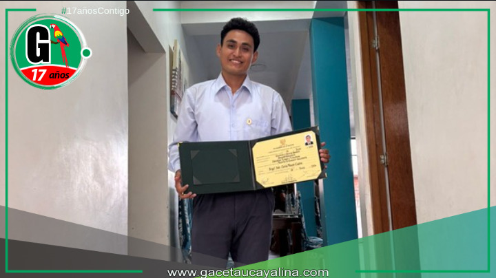 Jean Carlos, natural de Campo Verde, sustentó título universitario en la UNU.