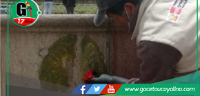 Lugares históricos del vecindario de San Blas son pintados con aerosol en Cusco 