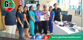 RIS 4 Aguaytía entrega equipos biomédicos para teleconsultas.