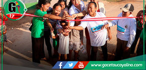 Alcaldesa Pochita Rodríguez inaugura importantes obras en Yarinacocha