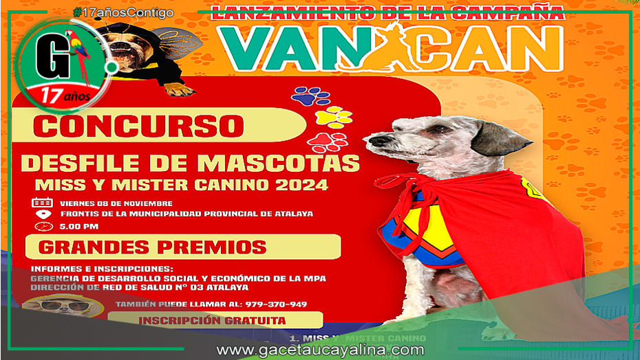 Lanzan Campaña de Vacunación Antirrábica Canina VAN CAN 2024