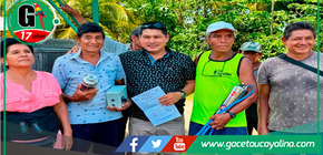 Alcalde de Masisea entrega bomba de agua al caserío Señor de Los Milagros