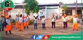 PROTESTA: Trabajadores se quejan por falta de pago