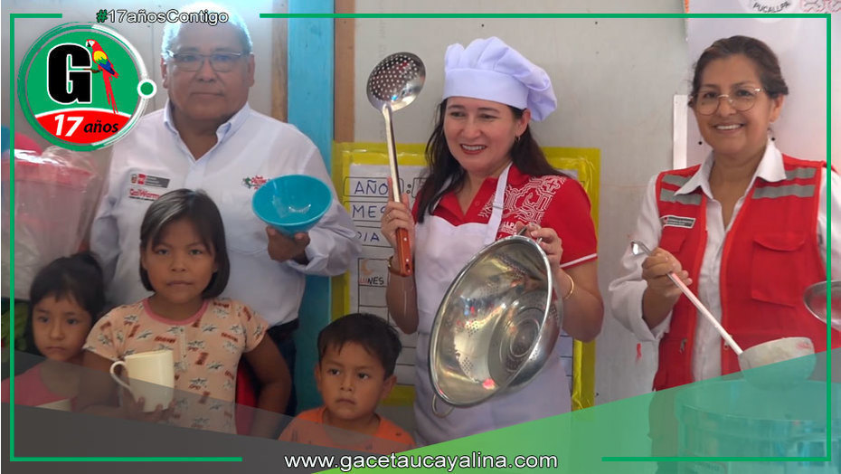 Alcaldesa entrega utensilios para niños de inicial en Coronel Portillo