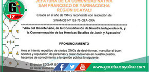 C.N. San Francisco rechaza noticias falsas difundidas por ONGs