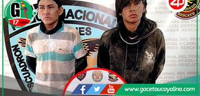 Detenidos dos sujetos por asalto a mano armada.