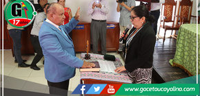 Juramentó flamante regidor Virgilio Panduro Leatke en Yarinacocha