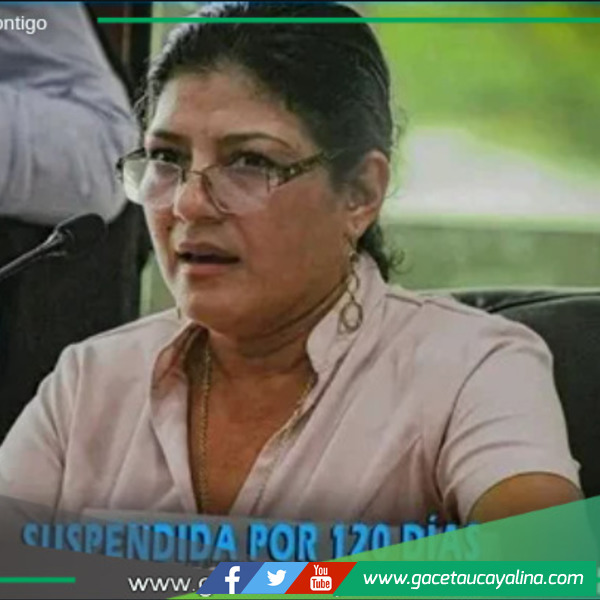 Regidora Jannina Goncalvez suspendida por 120 días.