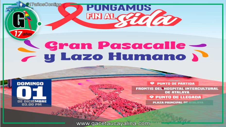 Pasacalle y lazo humano contra el VIH