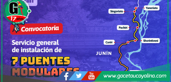 MTC invertirá más de S/10 millones en instalación de puentes modulares en Satipo