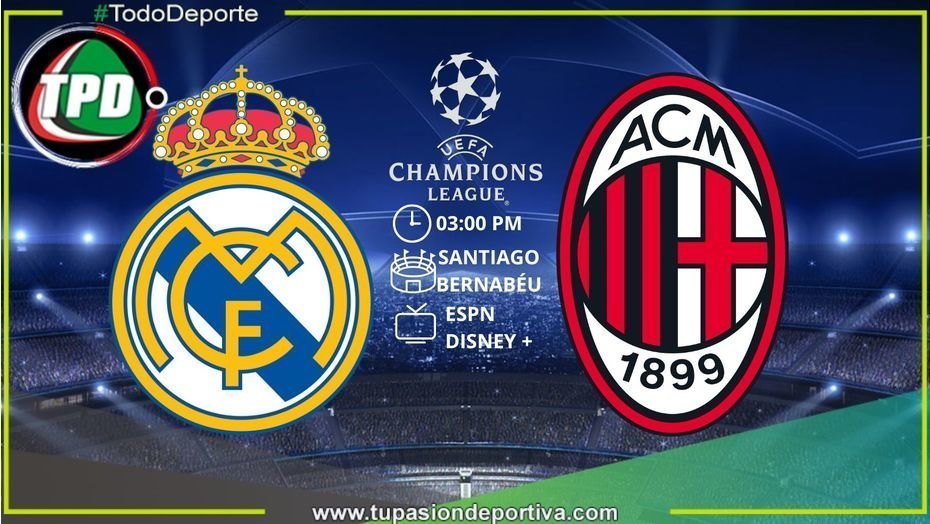 Real Madrid y AC Milan chocarán en el Bernabéu por la Champions League