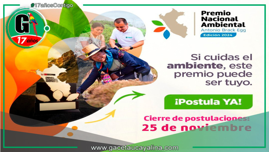 Premio Nacional Ambiental abre postulaciones 2024