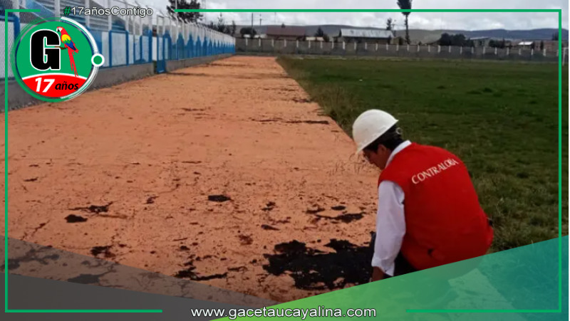 Contraloría denuncia pésima construcción de pista atlética en Estadio Municipal de Junín