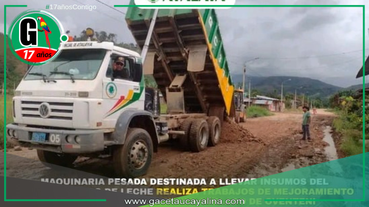 Maquinaria pesada redestinada para reparación de calles.