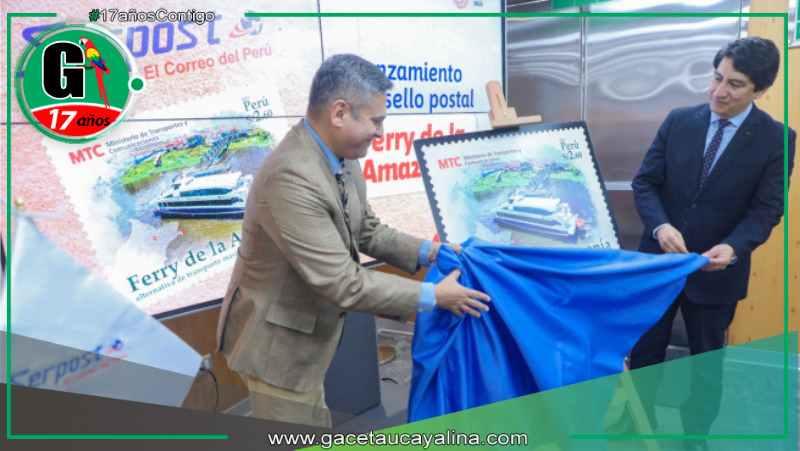 MTC y Serpost presentan sello postal que celebra la transformación del transporte amazónico
