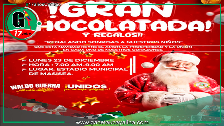 Gran chocolatada y entrega de regalos en Masisea