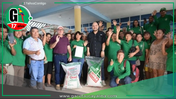 GORE Ucayali Entrega Más de 2500 Sacos de Fertilizantes.