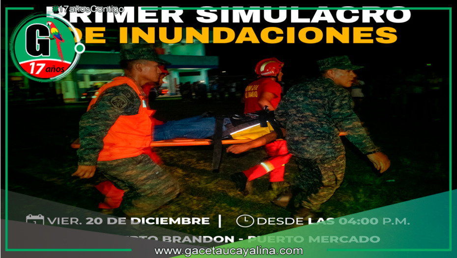 Simulacro de inundación y evacuación