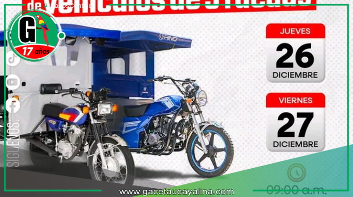 Municipalidad de Sepahua lanza campaña de empadronamiento para vehículos de tres ruedas.
