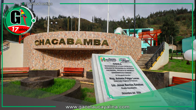 Chacabamba estrena plaza central tras un siglo de espera