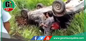 Despiste de camioneta deja un herido en Irazola