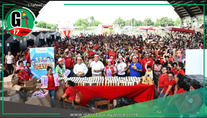 Más de 1000 niños disfrutaron de la primera chocolatada navideña del 2024 en Sepahua.