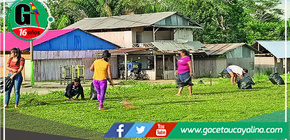 "Jornada de limpieza en el campo deportivo del barrio Brasil": Un esfuerzo conjunto por la imagen y el bienestar comunitario