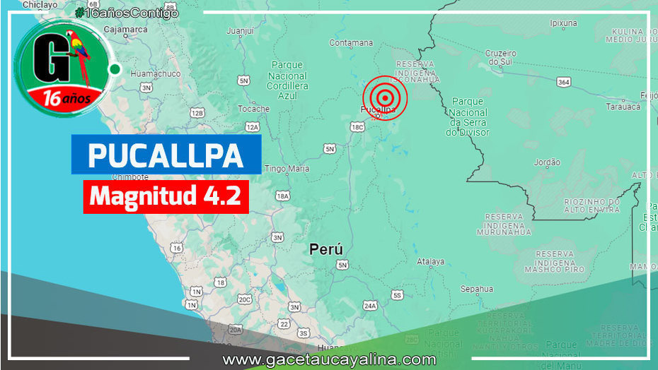 Temblor de 4.2 Grados Estremece Ucayali, Sin Daños Reportados