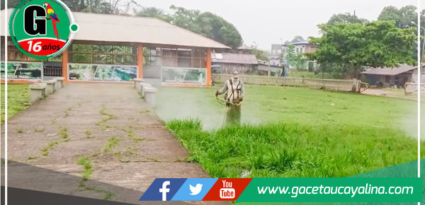 Gerencia de Servicios Municipales de Sepahua lidera labores diarias para mantener calles y parques libres de maleza