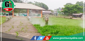 Gerencia de Servicios Municipales de Sepahua lidera labores diarias para mantener calles y parques libres de maleza