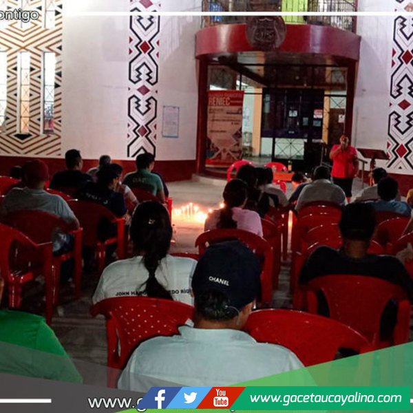 Sepahua se une en vigilia por la salud del alcalde de sepahua John Salcedo Ríos