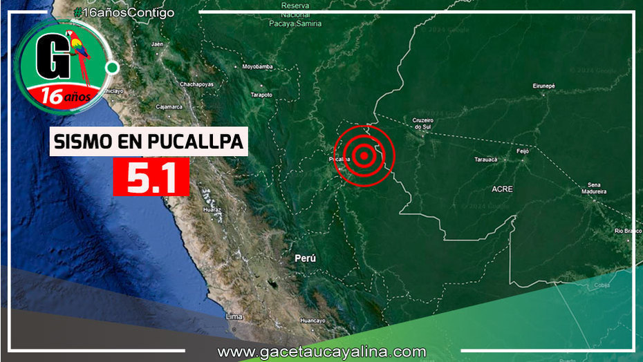 Temblor de magnitud 5.1 sacude Pucallpa, sin reporte de daños