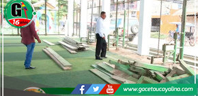 Municipalidad Provincial de Ucayali inicia obras de mantenimiento en la canchita deportiva de Contamanilandia