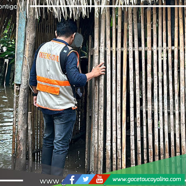 Defensa Civil visita a caseríos afectados por lluvias intensas