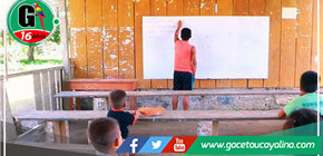 Alcalde Luis Fernando Arechaga García impulsa proyectos educativos en comunidad nativa de Toniromashe