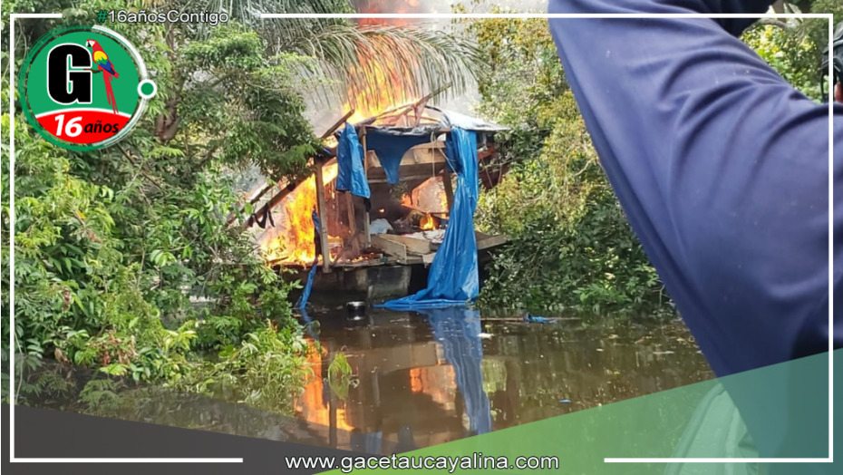 Operativo policial da golpe a la minería ilegal en el rio Nanay
