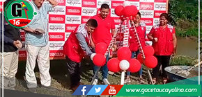 Alcalde de Sepahua coloca primera piedra para mejora del Jr. Malecón