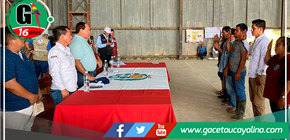 Alcalde de Atalaya juramenta comité pro distrito en Nueva Italia