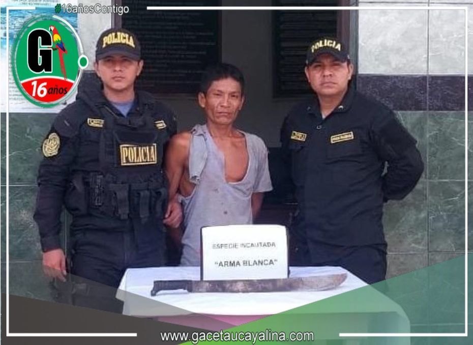 Intervien a sujeto que que agredia y amenzaba con machete a los policias