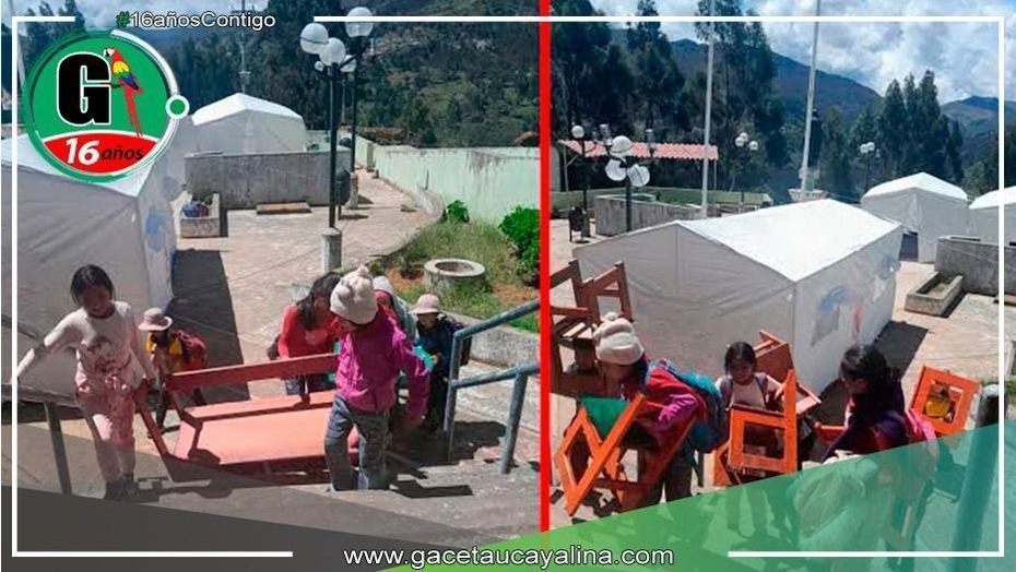 Yarowilca: Alumnos de Santa Rosa tienen clases en Carpas