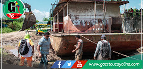 Retiran embarcación fluvial en desuso para mejorar el Mirador Turístico