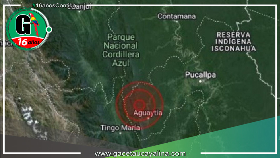 Sismo de 5.0 sacude Ucayali, viernes 10 de mayo