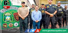 Gobernador René Chávez coloca primer ladrillo para inicio de obra de la central 105