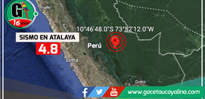 Sismo de Magnitud 4.8 Estremece la Ciudad y Provincia de Atalaya
