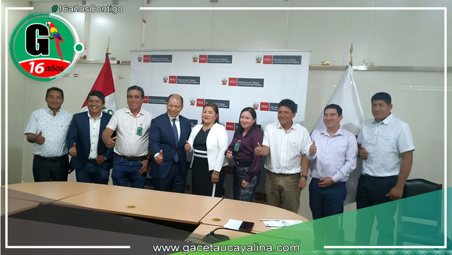 Alcaldes de Ucayali incluido el del distrito de Irazola gestionan soluciones con el Ministro de Trabajo