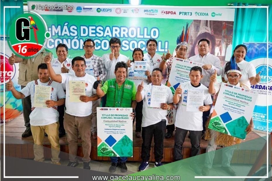 35 poblaciones recibieron titulos de propiedades en la región de Loreto
