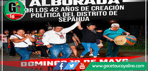 Sepahua recibe el amanecer en su 42° aniversario con una gran alborada